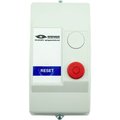 Springer Controls Co NEMA 4X Enclosed Motor Starter, 9A, 3PH, Remote Start Terminals, Reset Button, 100-250V, 5.7-7.6A AF0906R3G-3E